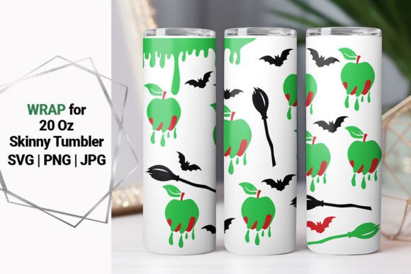 20 Oz Skinny Tumbler Poison Apple Wrap