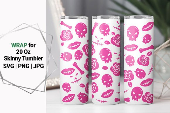 20 Oz Tumbler Pink Halloween Wrap