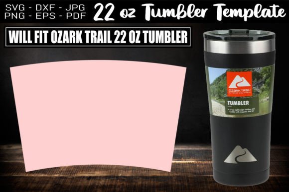 22oz Tumbler Template Full Wrap