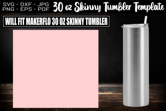 30oz Skinny Straight Tumbler Template
