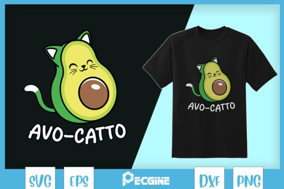 Avo-Catto Cat Avocado Puns SVG