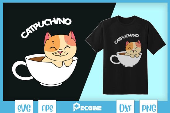 Cappuccino Purrfection Puns SVG