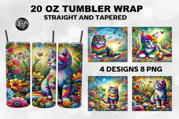 Cat Tumbler Wrap Design