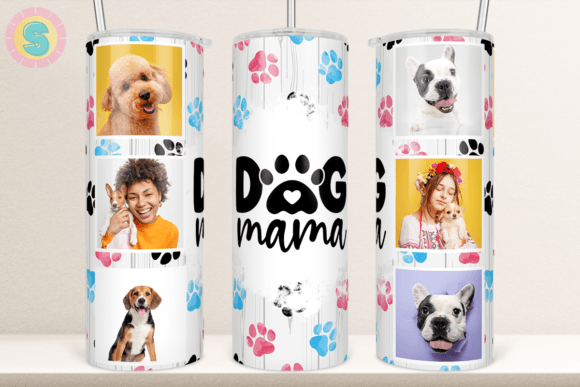 Dog Paws Photo Frame 20Oz Tumbler Wrap