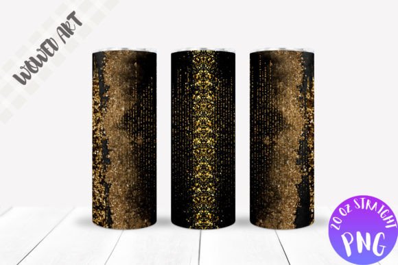 Gold Glitter 20oz Skinny Tumbler Wrap
