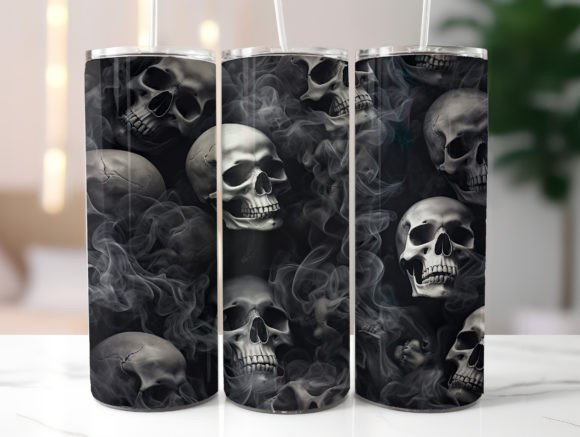 Grunge Skull Skeleton Tumbler Wrap