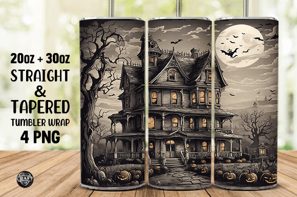 Halloween Design 20oz Tumbler Wrap PNG