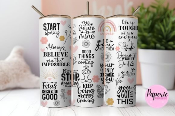Inspirational Tumbler Wrap PNG