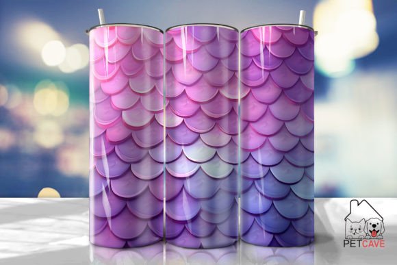 Purple Mermaid Scales Tumbler 20oz 7