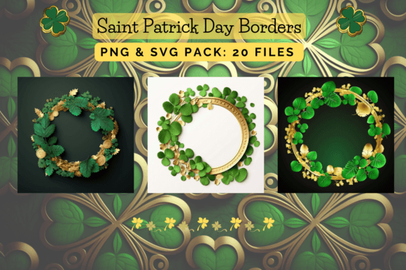 Saint Patrick Day Clipart Border PNG SVG