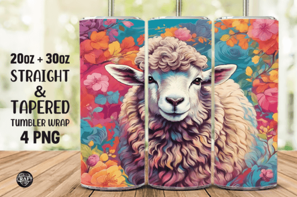 Sheep Wrap Design for Tumblers