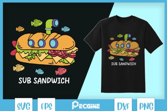 Sub Sandwich Food Puns SVG
