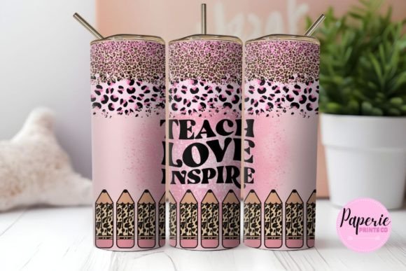Teach Love Inspire Teacher Tumbler Wrap