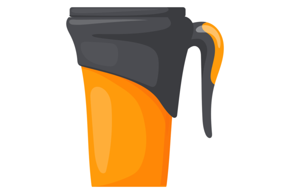 Thermo Mug Cartoon Icon. Plastic Sport C