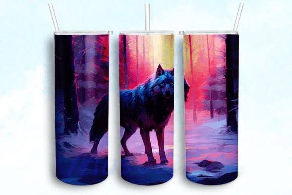 Winter Wolves 20 Oz Skinny Tumbler