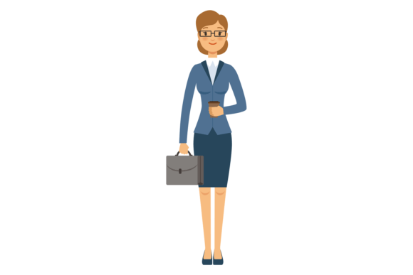 Working Woman Character. Professional Bu