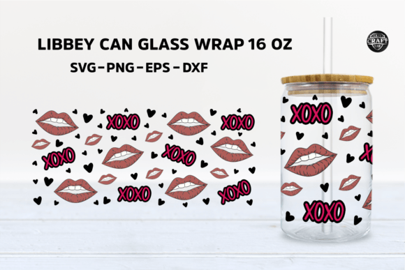 XOXO Lips Valentine SVG